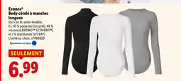 Lidl ESMARA Body côtelé à manches longues offre