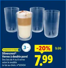 Lidl SILVERCREST Verres à double paroi offre