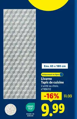 Lidl LIVARNO Tapis de cuisine offre