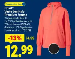 Lidl CRIVIT Veste demi-zip Premium femme offre