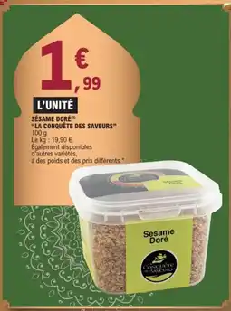 E.Leclerc LA CONQUÊTE DES SAVEURS Sésame doré offre