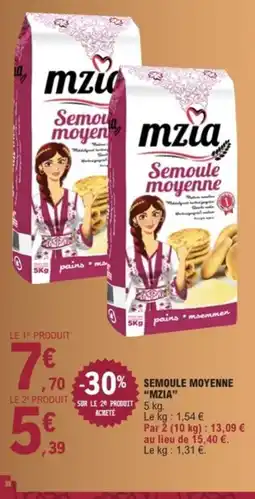 E.Leclerc MZIA Semoule moyenne offre