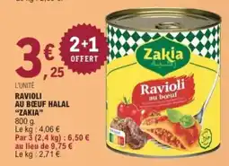 E.Leclerc ZAKIA Ravioli au bœuf halal offre