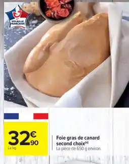 Carrefour Foie gras de canard second choix offre