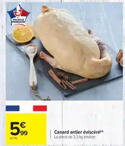 Carrefour Canard entier éviscéré offre