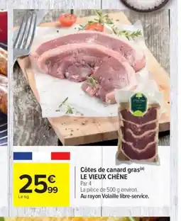 Carrefour LE VIEUX CHÊNE Côtes de canard gra offre