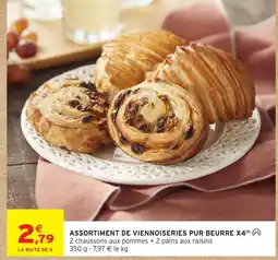 Intermarché Hyper Assortiment de viennoiseries pur beurre x4 offre