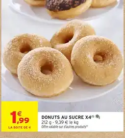 Intermarché Hyper Donuts au sucre x4 offre