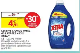 Intermarché Hyper XTRA Lessive liquide total 40 lavages 4 en 1 offre