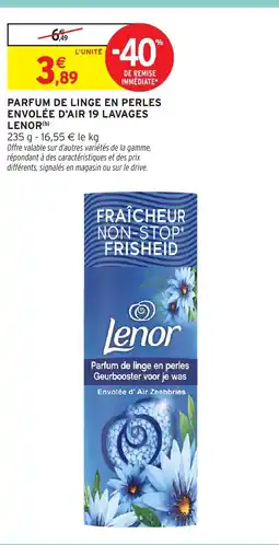 Intermarché Hyper LENOR Parfum de linge en perles envolée d'air 19 lavages offre