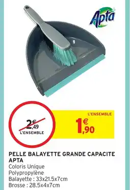 Intermarché Hyper APTA Pelle balayette grande capacite offre