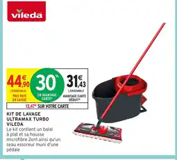 Intermarché Hyper VILEDA Kit de lavage ultramax turbo offre