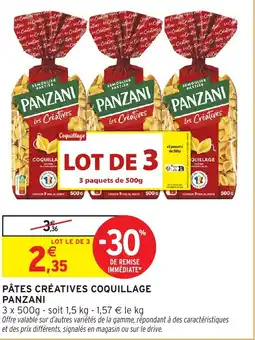 Intermarché Hyper PANZANI Pâtes créatives coquillage offre