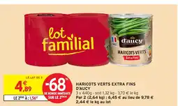 Intermarché Hyper D'AUCY Haricots verts extra fins offre