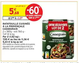 Intermarché Hyper CASSEGRAIN Ratatouille cuisinée à la provençale offre