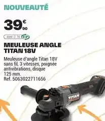 Brico Dépôt Titan - meuleuse angle 18v offre