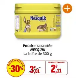 Coccinelle Express Nestlé - poudre cacaotée nesquik offre