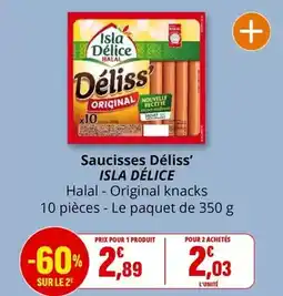 Coccinelle Express Isla délice - saucisses déliss' offre