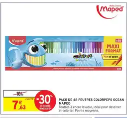 Intermarché Hyper MAPED Pack de 48 feutres colorpeps ocean offre
