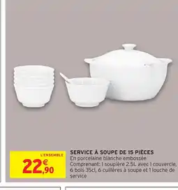 Intermarché Hyper Service à soupe de 15 pièces offre