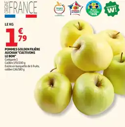 Auchan Pommes golden filière auchan cultivons le bon offre