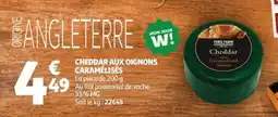 Auchan Cheddar aux oignons caramélisés offre