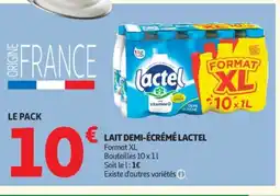 Auchan LACTEL Lait demi-écrémé offre