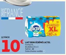 Auchan LACTEL Lait demi-écrémé offre