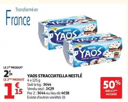 Auchan YAOS Stracciatella nestlé offre