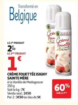 Auchan ISIGNY SAINTE MÈRE Crème fouettée offre