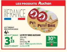 Auchan AUCHAN Le petit brie offre