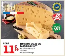 Auchan Emmental grand cru label rouge igp offre