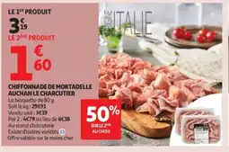 Auchan AUCHAN LE CHARCUTIER Chiffonnade de mortadelle offre