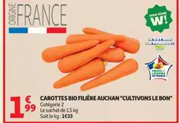 Auchan Carottes bio filière auchan cultivons le bon offre