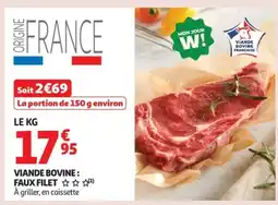 Auchan Viande bovine: faux filet offre