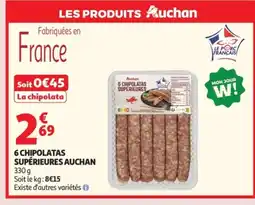 Auchan AUCHAN 6 chipolatas supérieures offre