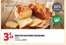 Auchan Brioche nanterre pur beurre offre