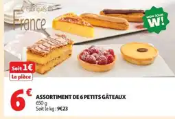 Auchan Assortiment de 6 petits gâteaux offre