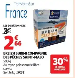 Auchan SAINT-MALO Breizh surimi compagnie des pêches offre