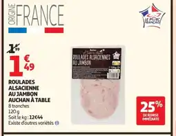 Auchan AUCHAN À TABLE Roulades alsacienne au jambon offre