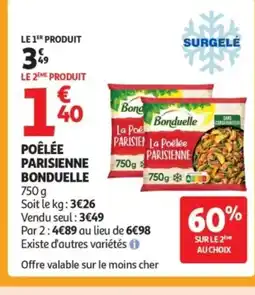 Auchan BONDUELLE Poêlée parisienne offre