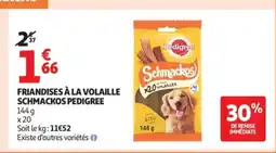 Auchan PEDIGREE Friandises à la volaille schmackos offre