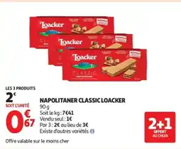 Auchan LOACKER Napolitaner classic offre