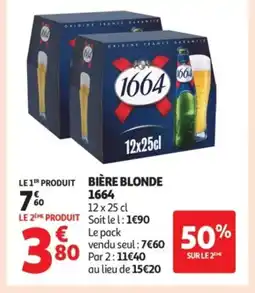 Auchan 1664 Bière blonde offre