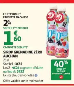 Auchan AUCHAN Sirop grenadine zéro offre