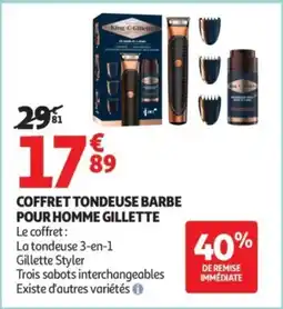 Auchan GILLETTE Coffret tondeuse barbe pour homme offre