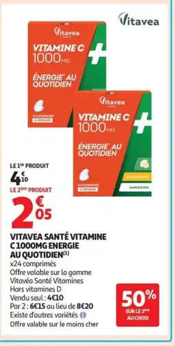 Auchan VITAVEA Santé vitamine c1000mg energie au quotidien offre