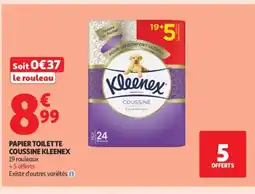 Auchan KLEENEX Papier toilette coussine offre