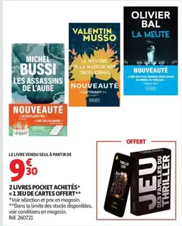 Auchan 2 livres pocket achetés = 1 jeu de cartes offert offre