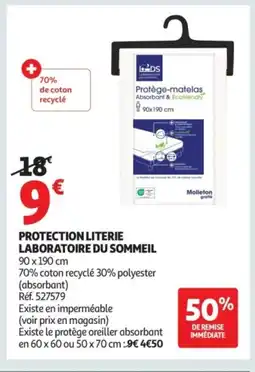 Auchan Protection literie laboratoire du sommeil offre